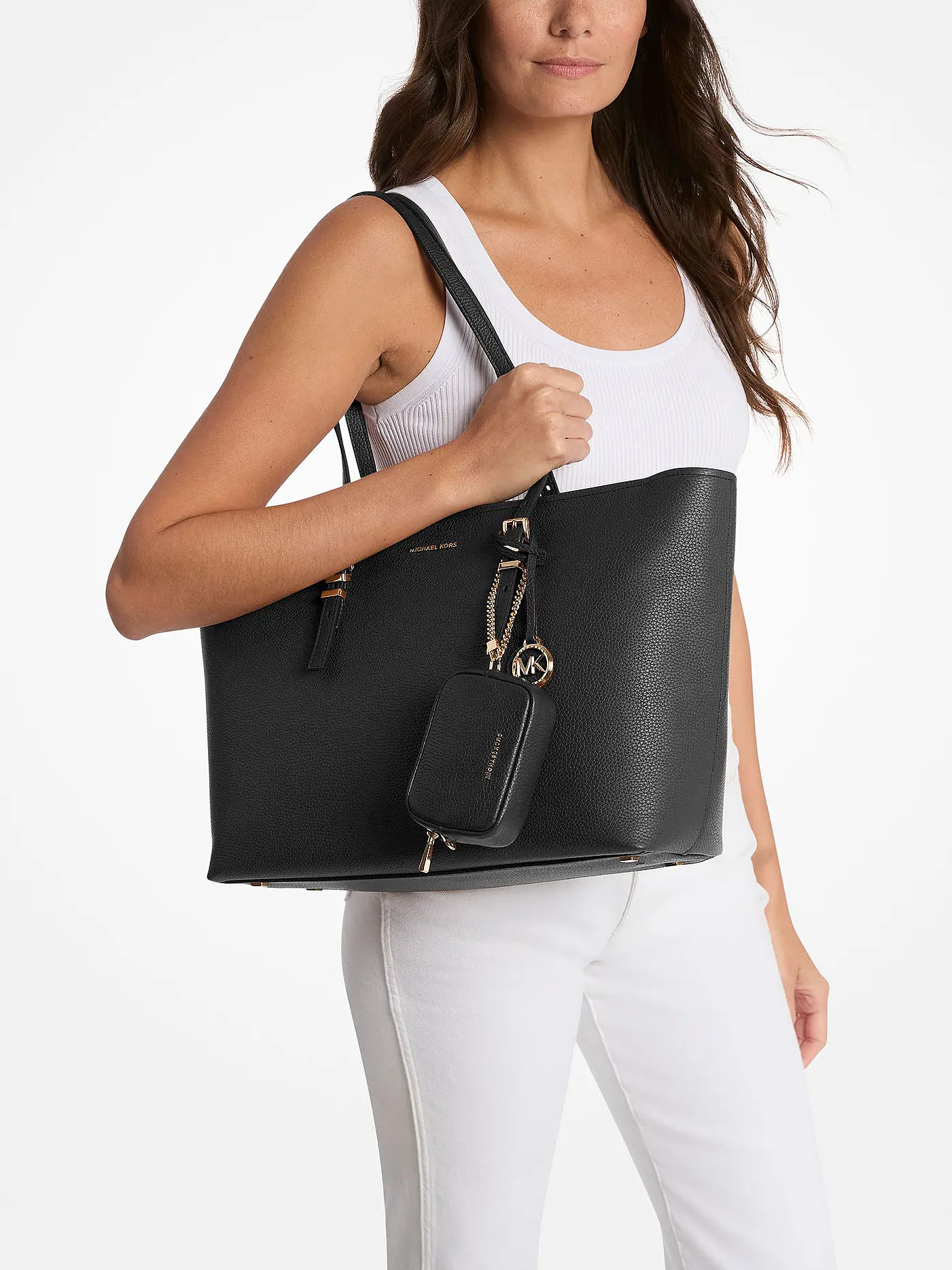 MICHAEL KORS | Ledertasche - Shopper QUINN Large | schwarz